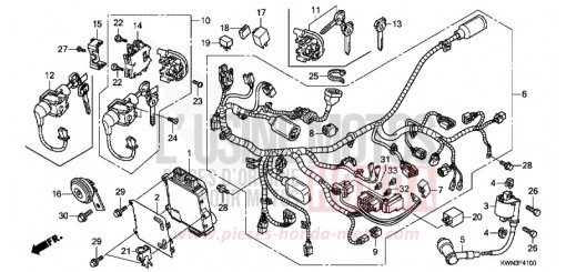 WIRE HARNESS (WW125EX2A/EX2B) WW125EX2A de 2010